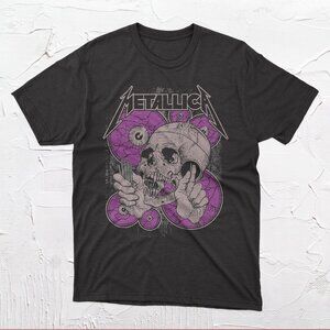 Metallica World Tour 2023 T-Shirt, Heavy Metal Skull Concert Fan Tee 26